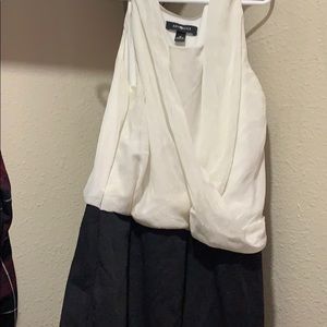 white and black formal dress